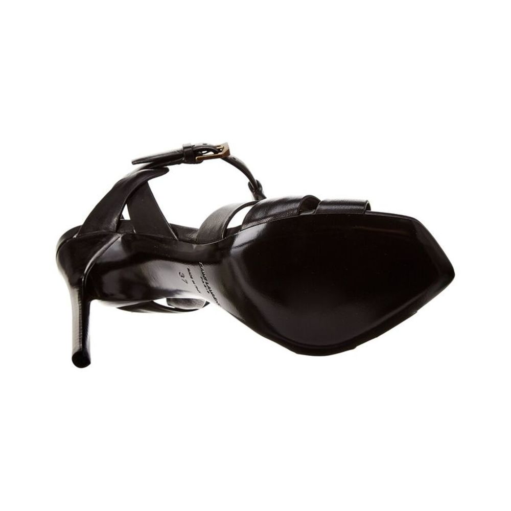 Saint Laurent Tribute 105 Leather Sandal, Black - Picture 4 of 5